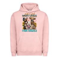 Pigment Salmon Just A Girl Who Loves Farm Animals Urban Hoodie - BundleAndBundleShop