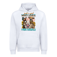 White Just A Girl Who Loves Farm Animals Urban Hoodie - BundleAndBundleShop