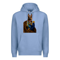 Colony Blue Pet Portraits, Custom Pet Portraits, Renaissance Pet Portraits, Custom Premium Hoodie - RanaPortraitStore