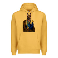 Mustard Pet Portraits, Custom Pet Portraits, Renaissance Pet Portraits, Custom Premium Hoodie - RanaPortraitStore