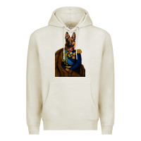 Oatmeal Heather Pet Portraits, Custom Pet Portraits, Renaissance Pet Portraits, Custom Premium Hoodie - RanaPortraitStore