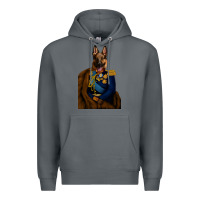 Rock Pet Portraits, Custom Pet Portraits, Renaissance Pet Portraits, Custom Premium Hoodie - RanaPortraitStore