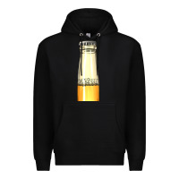 Black yellow beer bottle Premium Hoodie - AdoDesignShop