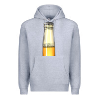 Heather Grey yellow beer bottle Premium Hoodie - AdoDesignShop