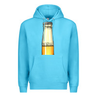 Ocean Blue yellow beer bottle Premium Hoodie - AdoDesignShop