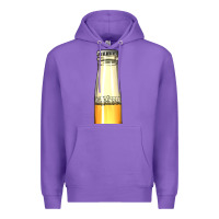 Purple yellow beer bottle Premium Hoodie - AdoDesignShop