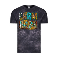 Cloud Black western farm babe Vintage Tee - texasbilliewilder