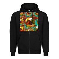 Black desert horse seamless patern Zipper Hoodie - HRA Design Shop