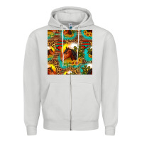 Dove Grey desert horse seamless patern Zipper Hoodie - HRA Design Shop