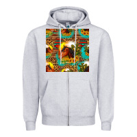Heather Grey desert horse seamless patern Zipper Hoodie - HRA Design Shop