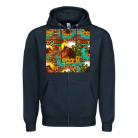 Navy desert horse seamless patern Zipper Hoodie - HRA Design Shop