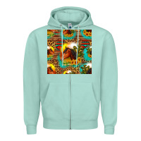 Seafoam desert horse seamless patern Zipper Hoodie - HRA Design Shop