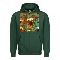 Sports Green desert horse seamless patern Zipper Hoodie - HRA Design Shop