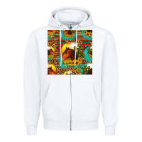 White desert horse seamless patern Zipper Hoodie - HRA Design Shop
