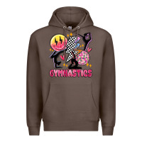 Coffee retro gymnastics Premium Hoodie - MaliasSmallBusiness