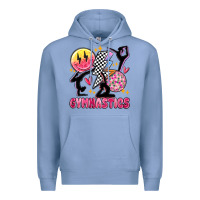 Colony Blue retro gymnastics Premium Hoodie - MaliasSmallBusiness