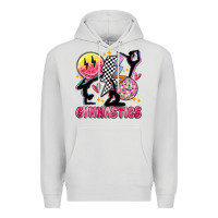 Dove Grey retro gymnastics Premium Hoodie - MaliasSmallBusiness