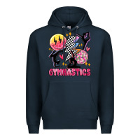 Navy retro gymnastics Premium Hoodie - MaliasSmallBusiness