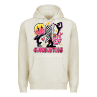 Oatmeal Heather retro gymnastics Premium Hoodie - MaliasSmallBusiness
