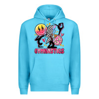 Ocean Blue retro gymnastics Premium Hoodie - MaliasSmallBusiness