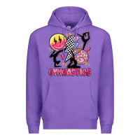 Purple retro gymnastics Premium Hoodie - MaliasSmallBusiness