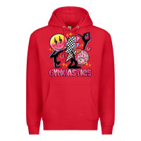 Red retro gymnastics Premium Hoodie - MaliasSmallBusiness