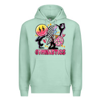Seafoam retro gymnastics Premium Hoodie - MaliasSmallBusiness