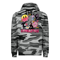 Slate Camo retro gymnastics Premium Hoodie - MaliasSmallBusiness