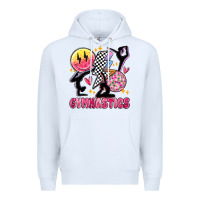 White retro gymnastics Premium Hoodie - MaliasSmallBusiness