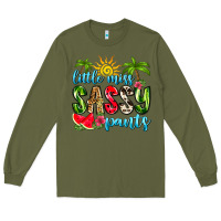 Army Green little miss sassy pants Long Sleeve Tee - Zillion Design Studio
