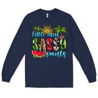 Navy little miss sassy pants Long Sleeve Tee - Zillion Design Studio
