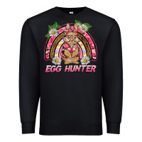 Black easter pink camouflage egg hunter  bunny rainbow Premium Sweatshirt - BarkalooDesign