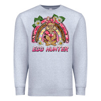 Heather Grey easter pink camouflage egg hunter  bunny rainbow Premium Sweatshirt - BarkalooDesign