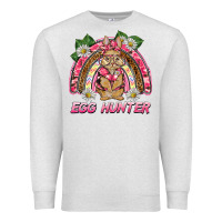 Oatmeal Heather easter pink camouflage egg hunter  bunny rainbow Premium Sweatshirt - BarkalooDesign