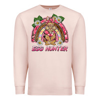 Pale Pink easter pink camouflage egg hunter  bunny rainbow Premium Sweatshirt - BarkalooDesign