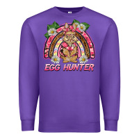 Purple easter pink camouflage egg hunter  bunny rainbow Premium Sweatshirt - BarkalooDesign