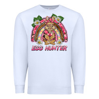 White easter pink camouflage egg hunter  bunny rainbow Premium Sweatshirt - BarkalooDesign