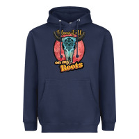 Navy blame it all on my roots white Heavyweight Hoodie - JahusDesignShop