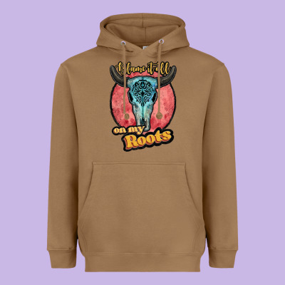 Blame It All On My Roots White Heavyweight Hoodie Designed By Jahusdesignshop