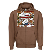 Chestnut dad life fist bump seamless pattern Zipper Hoodie - HRA Design Shop