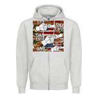 Dove Grey dad life fist bump seamless pattern Zipper Hoodie - HRA Design Shop