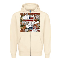 Sandshell dad life fist bump seamless pattern Zipper Hoodie - HRA Design Shop