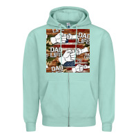 Seafoam dad life fist bump seamless pattern Zipper Hoodie - HRA Design Shop