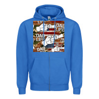 True Royal dad life fist bump seamless pattern Zipper Hoodie - HRA Design Shop