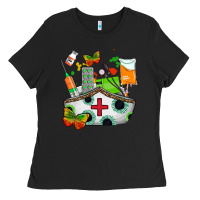 Black nurse   juneteenth Ladies Tee - AdoDesignShop