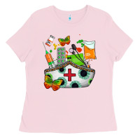 Bubblegum Pink nurse   juneteenth Ladies Tee - AdoDesignShop