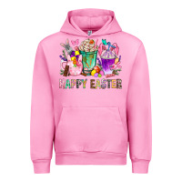 Fuchsia Pink Happy Easter Coffee Cups With Bunny Urban Hoodie - BundleAndBundleShop