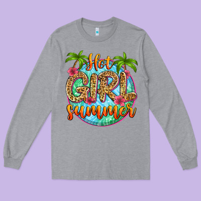 Hot Girl Summer Long Sleeve Tee Designed By Zillion Design Studio