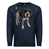 Navy bluetick coonhound Premium Sweatshirt - LillyAllenDesigns