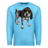 Ocean Blue bluetick coonhound Premium Sweatshirt - LillyAllenDesigns